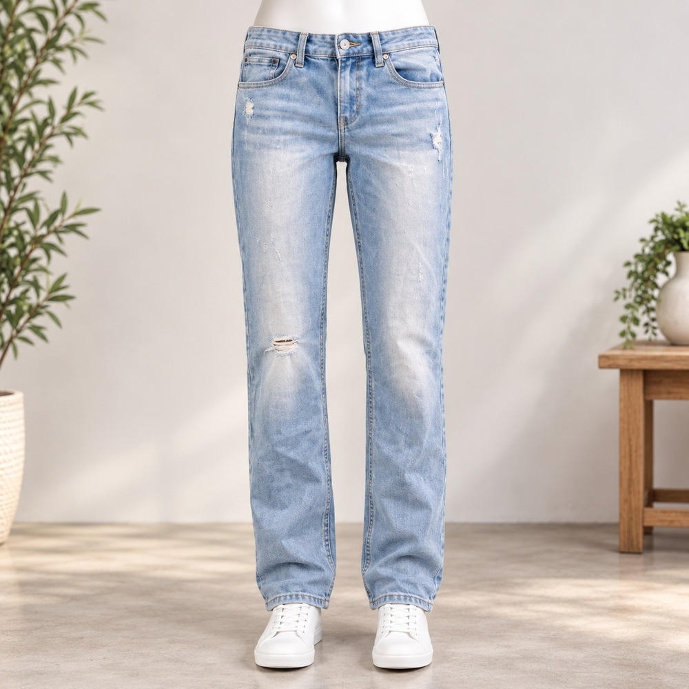 Ring of Fire Skinny Jeans Boys Size 14 Light Wash Distressed Sustainable Denim